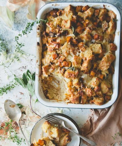 Ina Garten Artichoke And Leek Bread Pudding