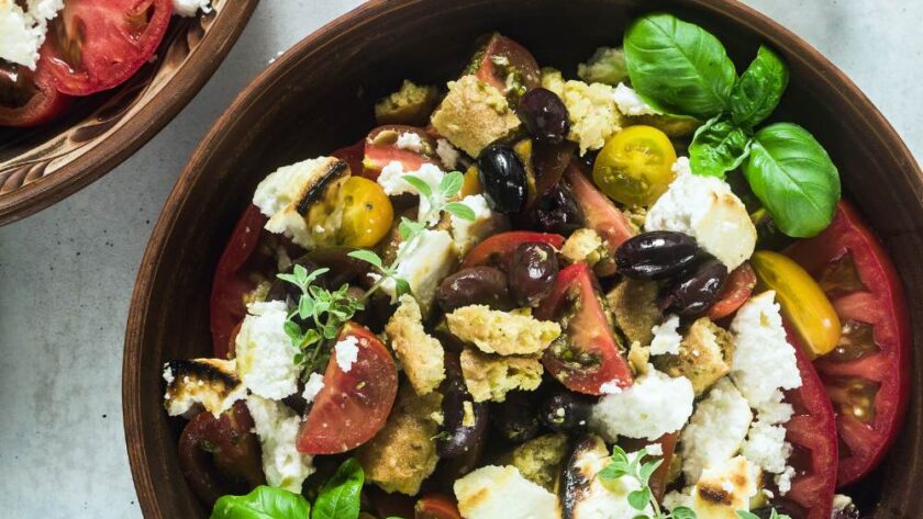 Ina Garten Greek Panzanella Salad