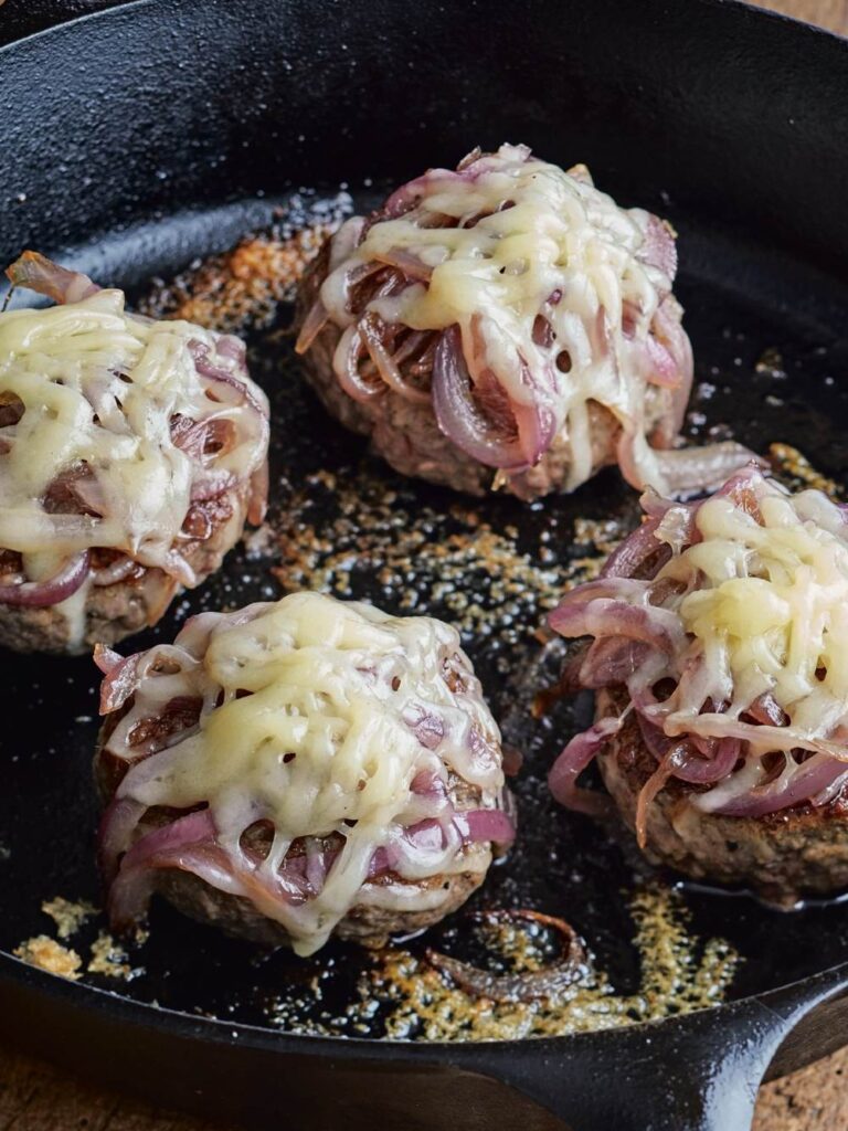 Ina Garten Smashed Hamburgers With Carmelized Onions