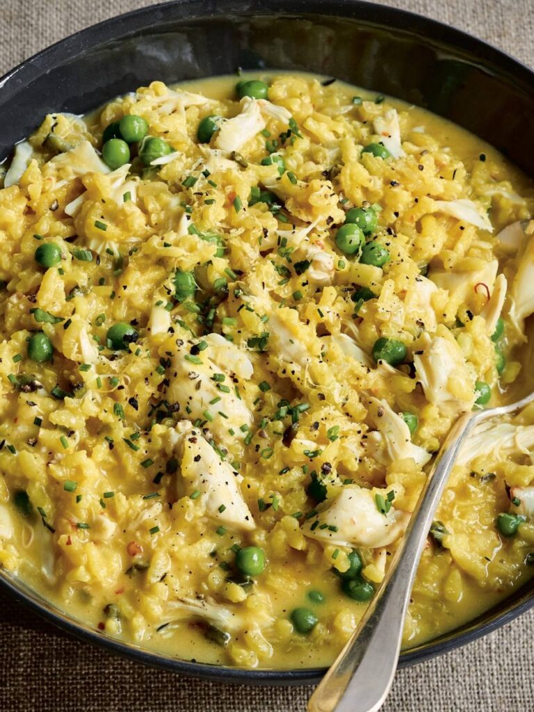 Ina Garten Fresh Crab & Pea Risotto