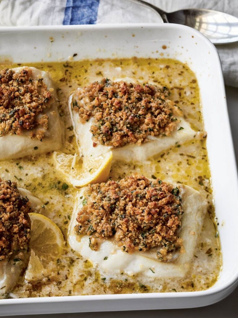 Ina Garten Baked Cod With Garlic & Herb Ritz Crumbs