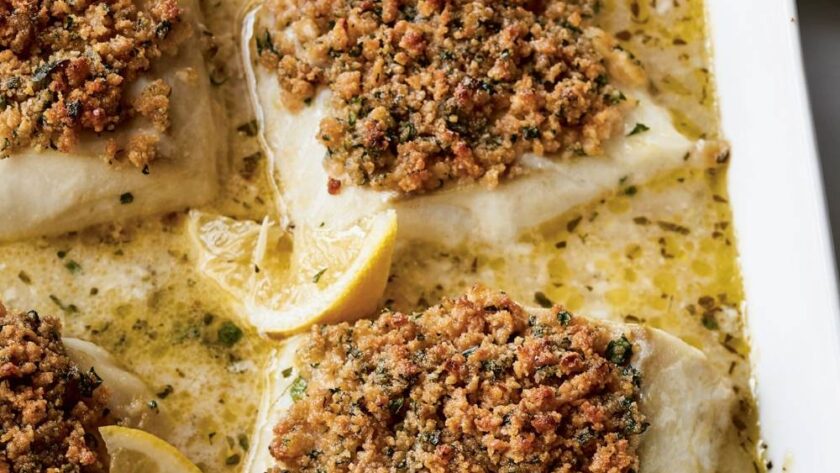 Ina Garten Baked Cod With Garlic & Herb Ritz Crumbs