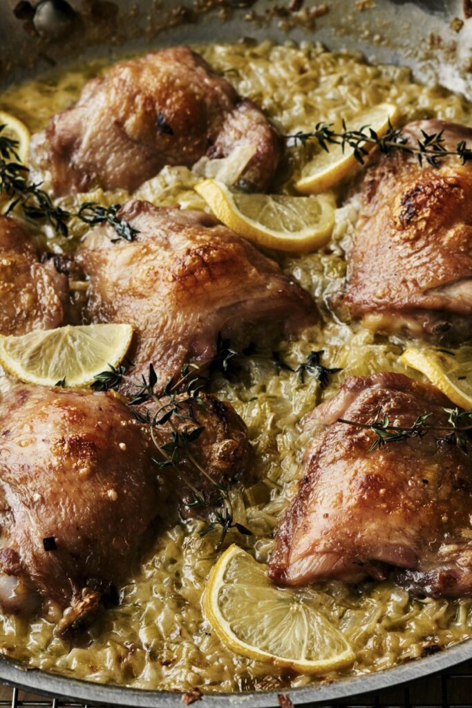 Ina Garten Creamy Chicken Thighs with Lemon & Thyme