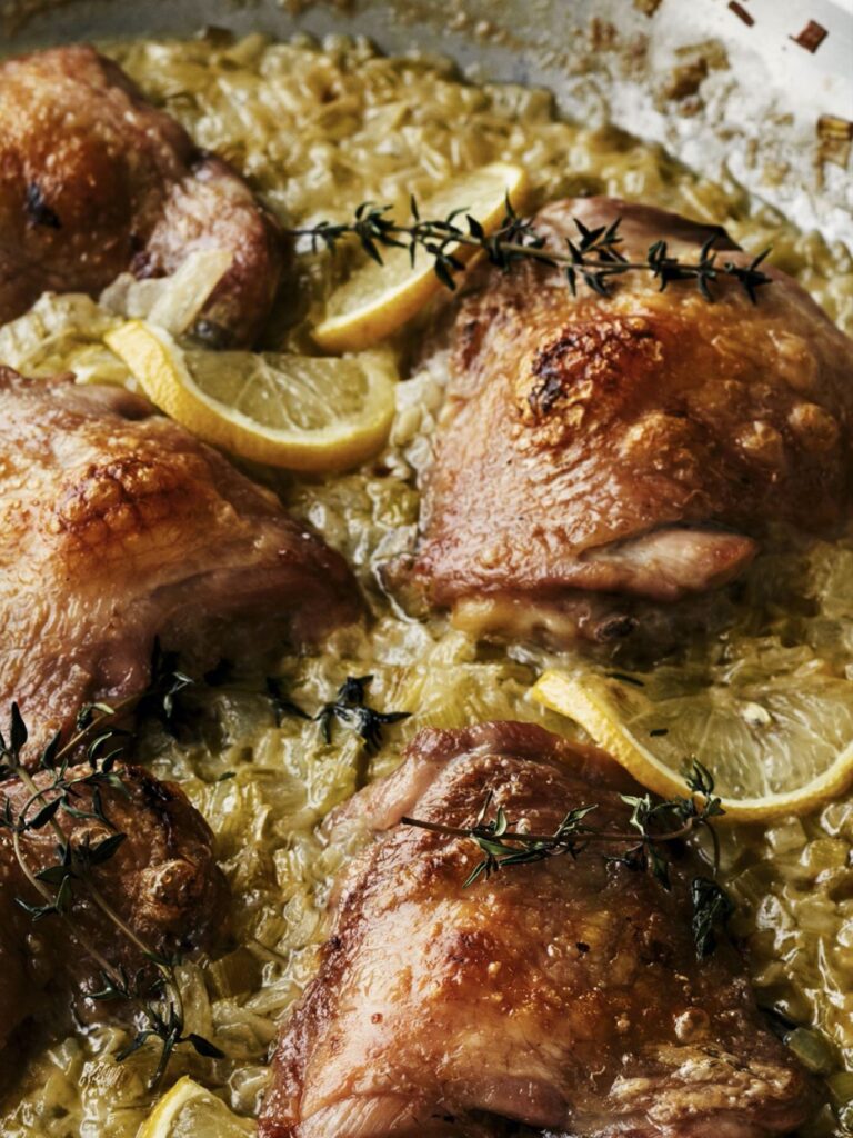 Ina Garten Creamy Chicken Thighs with Lemon & Thyme