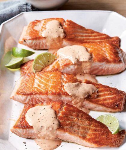 Ina Garten Seared Salmon With Spicy Red Pepper Aioli