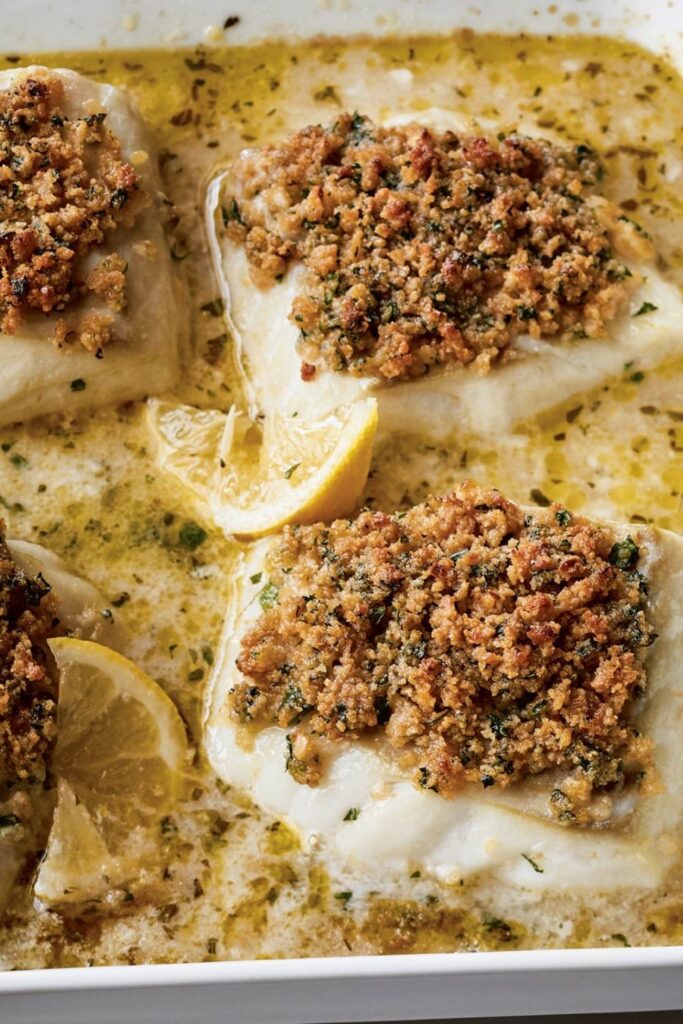 Ina Garten Baked Cod With Garlic & Herb Ritz Crumbs