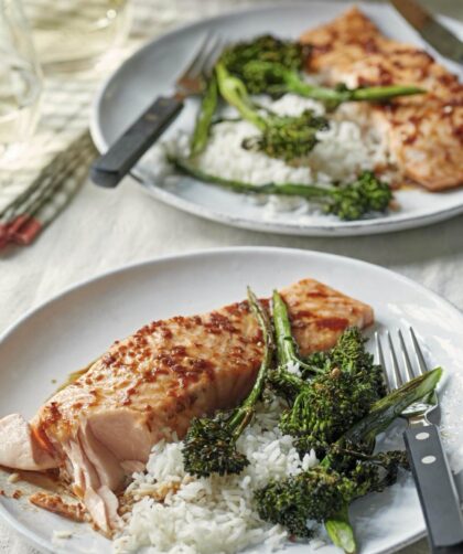 Ina Garten Salmon Teriyaki & Broccolini