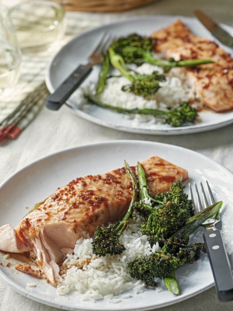 Ina Garten Salmon Teriyaki & Broccolini