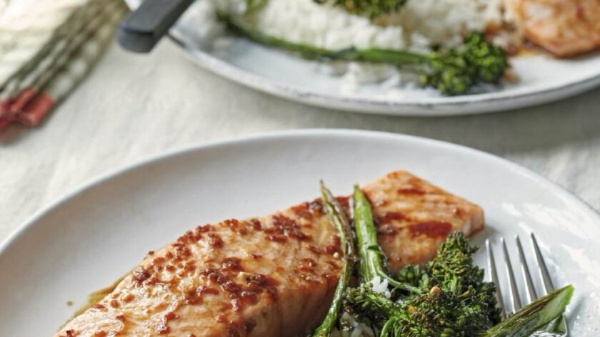 Ina Garten Salmon Teriyaki & Broccolini