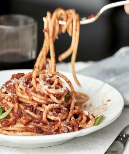 Ina Garten Weeknight Spaghettoni With Tomatoes & Pancetta