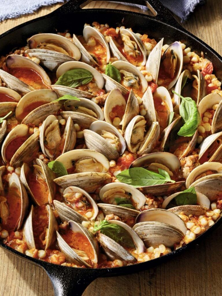 Ina Garten Summer Skillet With Clams Sausage & Corn