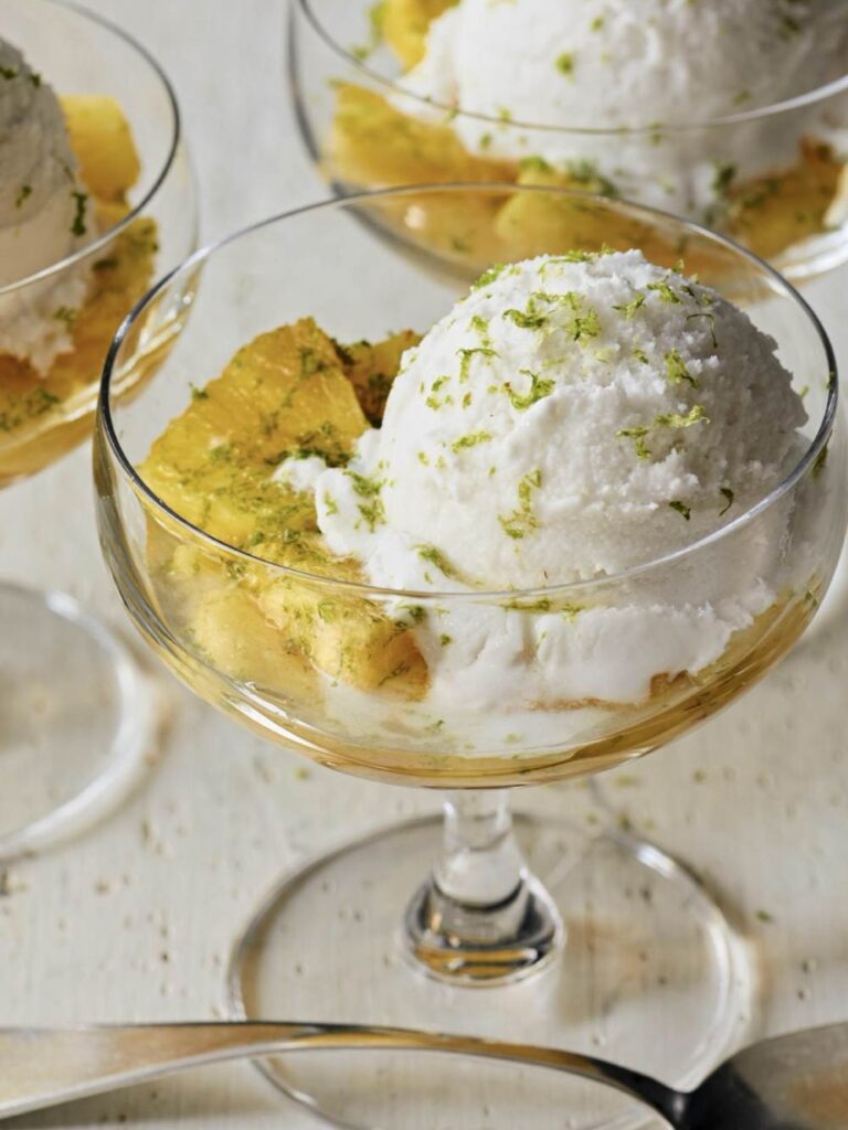 Ina Garten Roasted Pineapple With Coconut Gelato