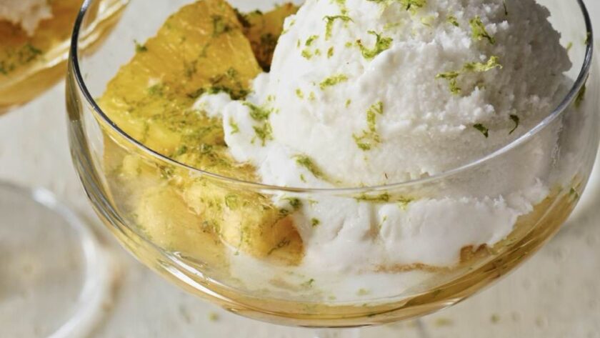 Ina Garten Roasted Pineapple With Coconut Gelato