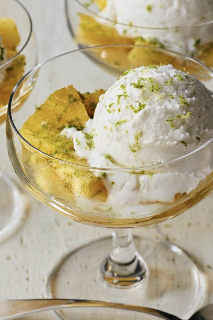 Ina Garten Roasted Pineapple With Coconut Gelato