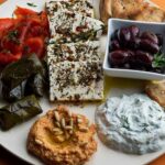 Barefoot Contessa Greek Mezze Platter with Thyme Roasted Red Peppers