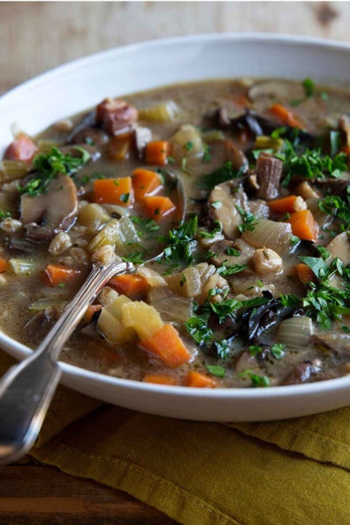 Barefoot Contessa Wild Mushroom & Farro Soup
