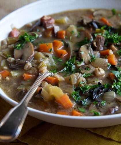 Barefoot Contessa Wild Mushroom & Farro Soup