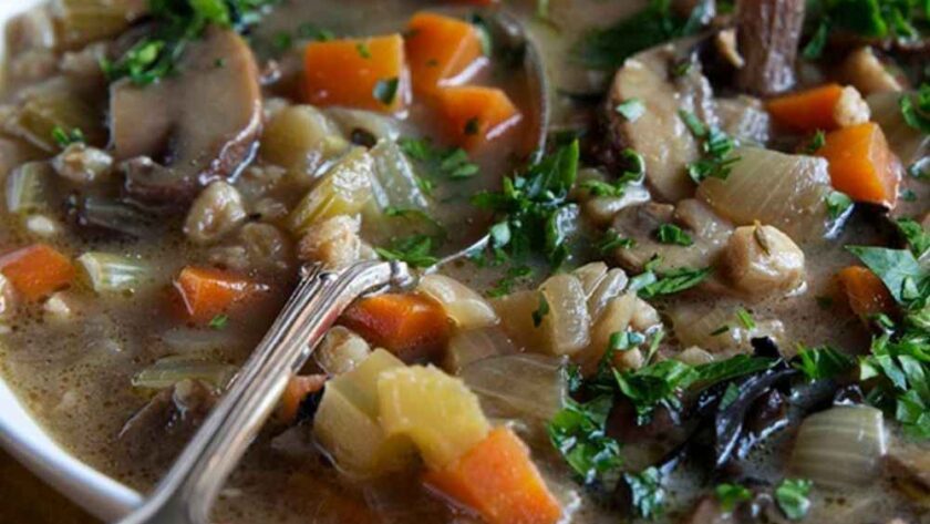 Barefoot Contessa Wild Mushroom & Farro Soup