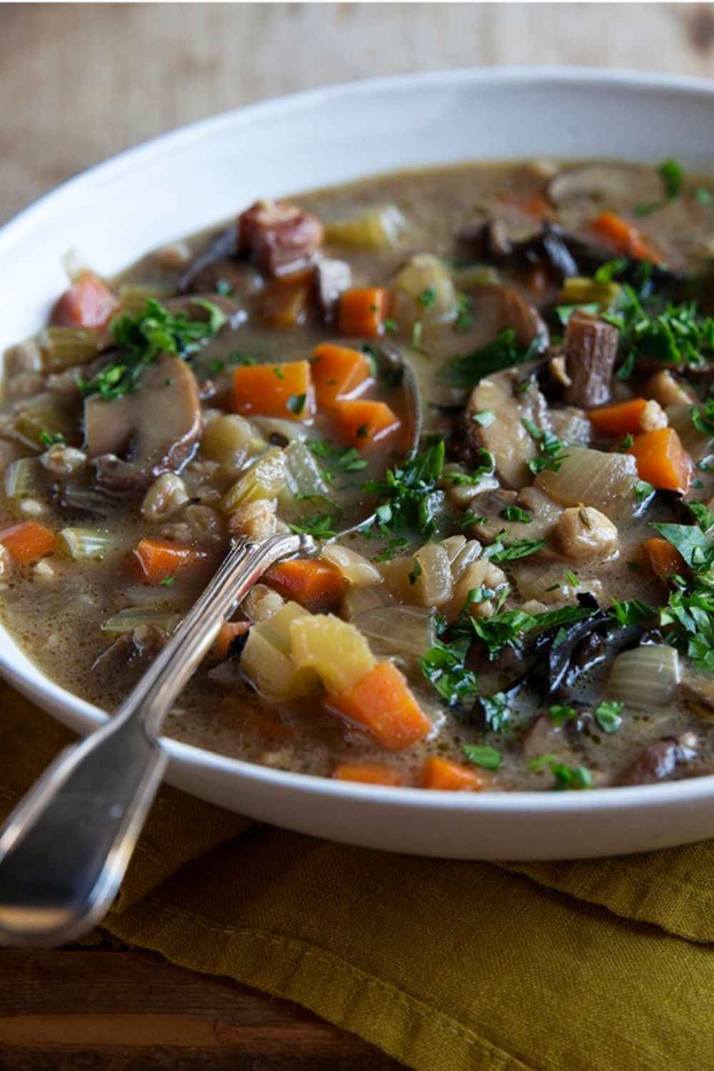 Barefoot Contessa Wild Mushroom & Farro Soup